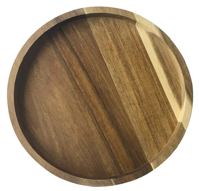 木製レイジースーザンターンテーブル木製キッチンオーガナイザー木製トレイテーブルに適しています