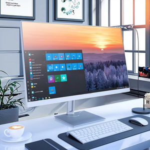 OEM ODM 24 Inch Silver AIO Pc Monoblock Rotatable I3 I5 I7 Optional Window10 <strong>Desktop</strong> 16GB <strong>DDR</strong> All in One <strong>Computer</strong> - Product Image 1