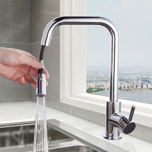 360 độ xoay kéo ra phun bồn rửa nhà bếp Vòi Mixer <span class=keywords><strong>tap</strong></span> xử lý duy nhất lỗ vòi bếp - Product Image 3