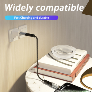 10Ft Usb-C на Usb-C кабель 240W 96W 68W Usb 4,0 3,0 дорогой двойной тип C 6A черная ткань зарядные кабели для передачи данных - Product Image 4