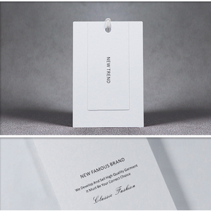 Etiquetas personalizadas a precio de fábrica para ropa, logotipo propio con papel de cuerda de plástico gratis, etiquetas colgantes de ropa sostenibles impresas en blanco - Product Image 4