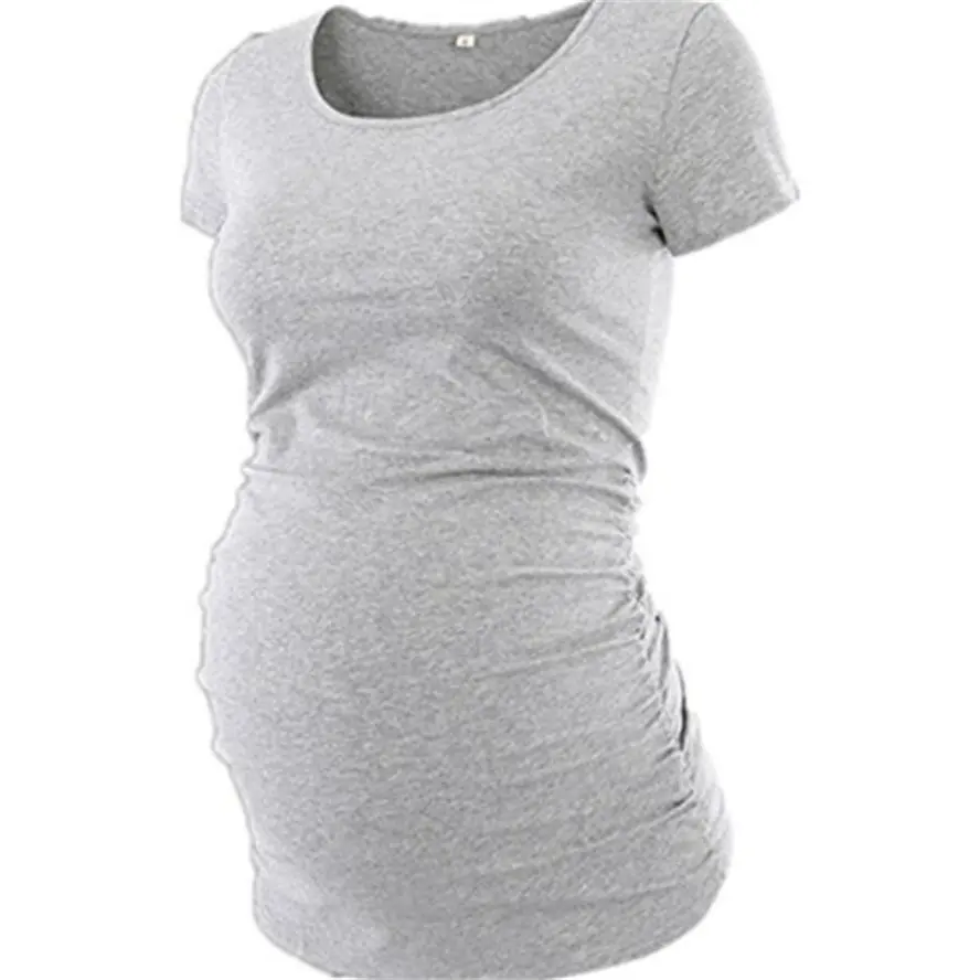 Camisetas de maternidad para mujeres embarazadas, ropa de algodón