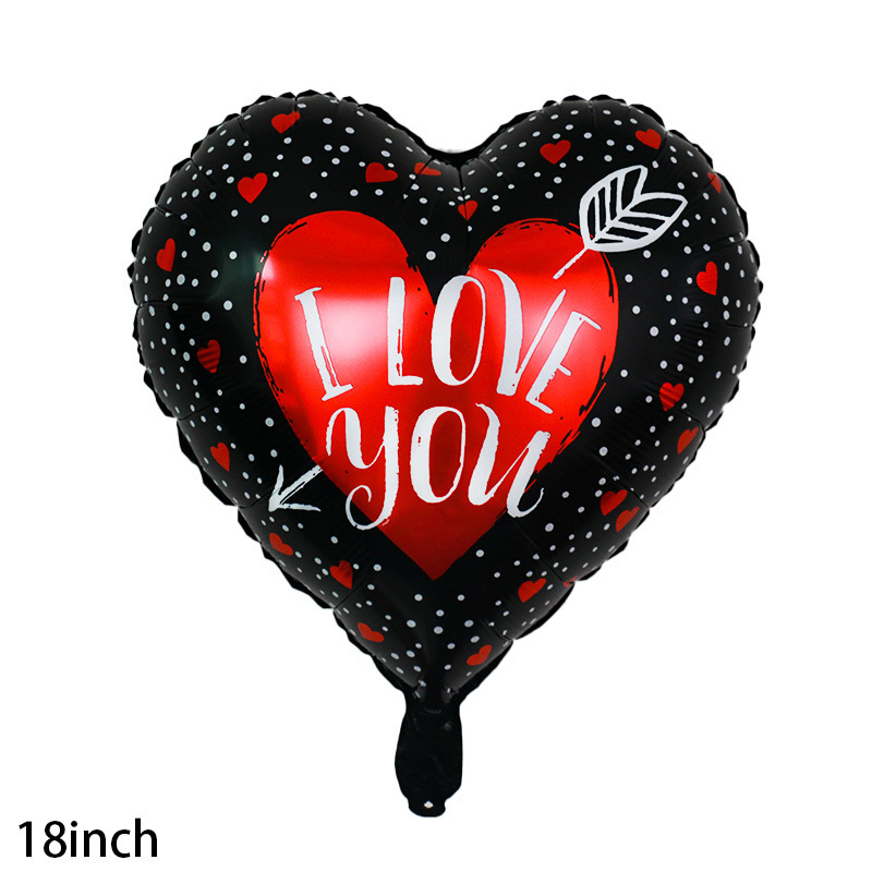Amour noir de la Saint-Valentin de 18 pouces