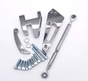 Kısa su pompası ile Chevy için küçük blok krom alternatör braketi kiti SBC <span class=keywords><strong>SWP</strong></span> HZ-6405-C VA149