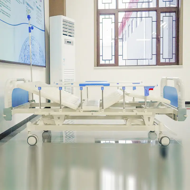 High Quality 3-Function Manual Metal Hospital Beds Adjustable Nursing Beds for Use in Hospitals