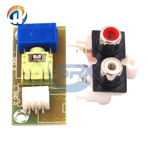 Adaptador de salida de entrada de audio Placa de cables de cableado Rca Lotus 3,5mm Enchufe Pcb Bloque de terminales