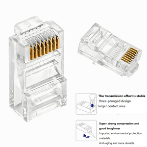 หัวคริสตัลเครือข่ายขั้วต่อ RJ45 CAT6 8P8C UTP หัวต่อทองแดงติดต่อ EZ PASS - Product Image 6