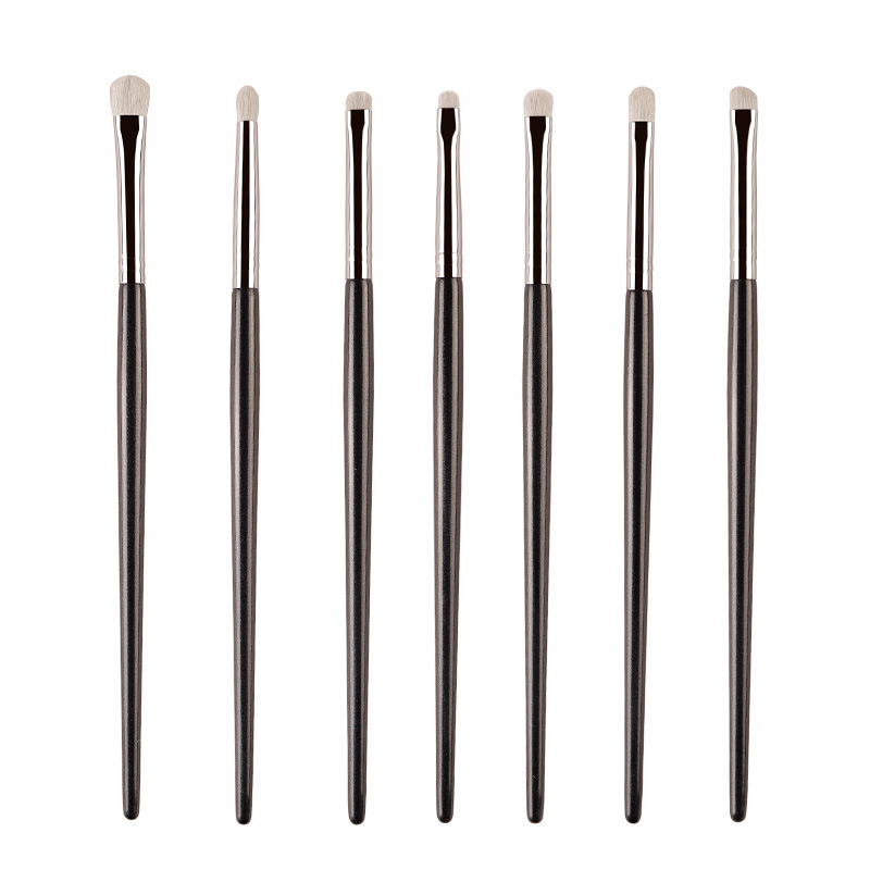 Eye brush 7-piece set-white horse hair