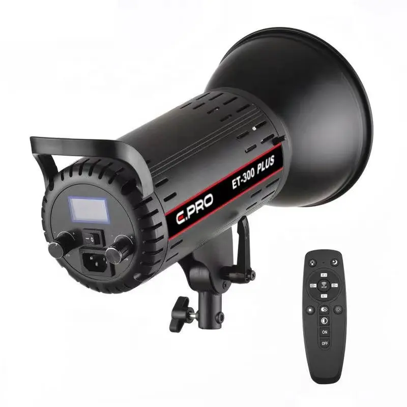 E.PRO ET-300 PLUS 220W द्वि-रंग 3200k से 5600k डिमर फिल्मांकन और फोटोग्राफी के लिए एलईडी स्टूडियो लाइट को समायोजित करता है