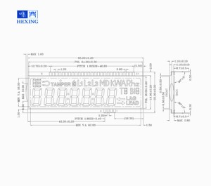 7 segmento Lcd HTN modalità di visualizzazione positiva transflettivo 8 cifre lunga durata di tempo di visualizzazione Display LCD - Product Image 3