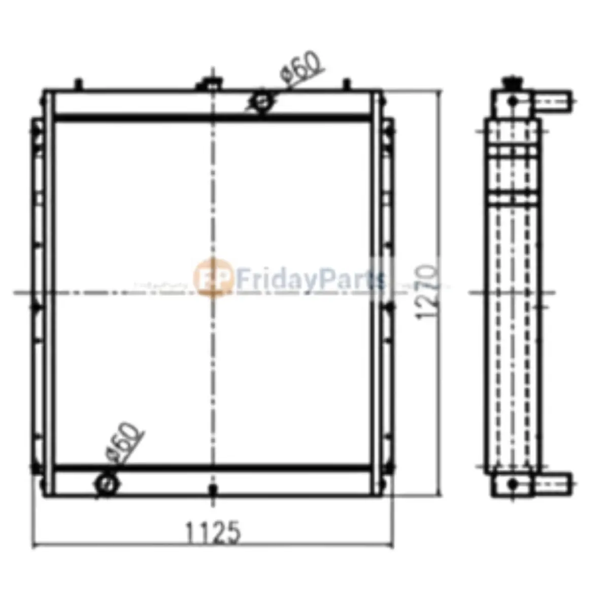 Radiador del mercado de accesorios 13F91000 13F51000 202-00077B 202-00077C 202-00077E 202-00075B 202-00075E para SOLAR 340LC-V TXC340-1