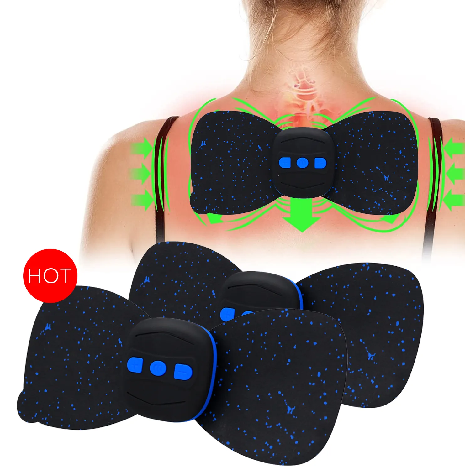 Bastone da massaggio rachide cervicale portatile Mini elettrico m decine macchina elettrica per la terapia del piede em massaggiatore per spalle del collo