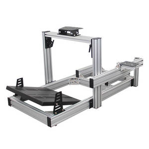 Cabina de simulación integrada 4080 perfil de aluminio Simulador de juego de carreras de siguiente nivel con soporte de monitor de tres pantallas