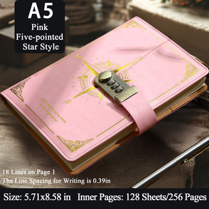 Agenda mensual de cuero PU A5 con estampado personalizado, bloqueo de planificador semanal, índice de color, divisor de pestañas, diario, cuaderno para regalo - Product Image 2