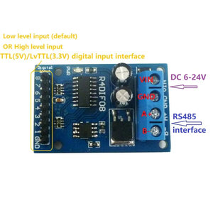 R4DIF08 interruttore digitale a 8 bit TTL LvTTL CMOS IO ingresso UART RS485 Modbus RTU modulo per PLC Expand - Product Image 4
