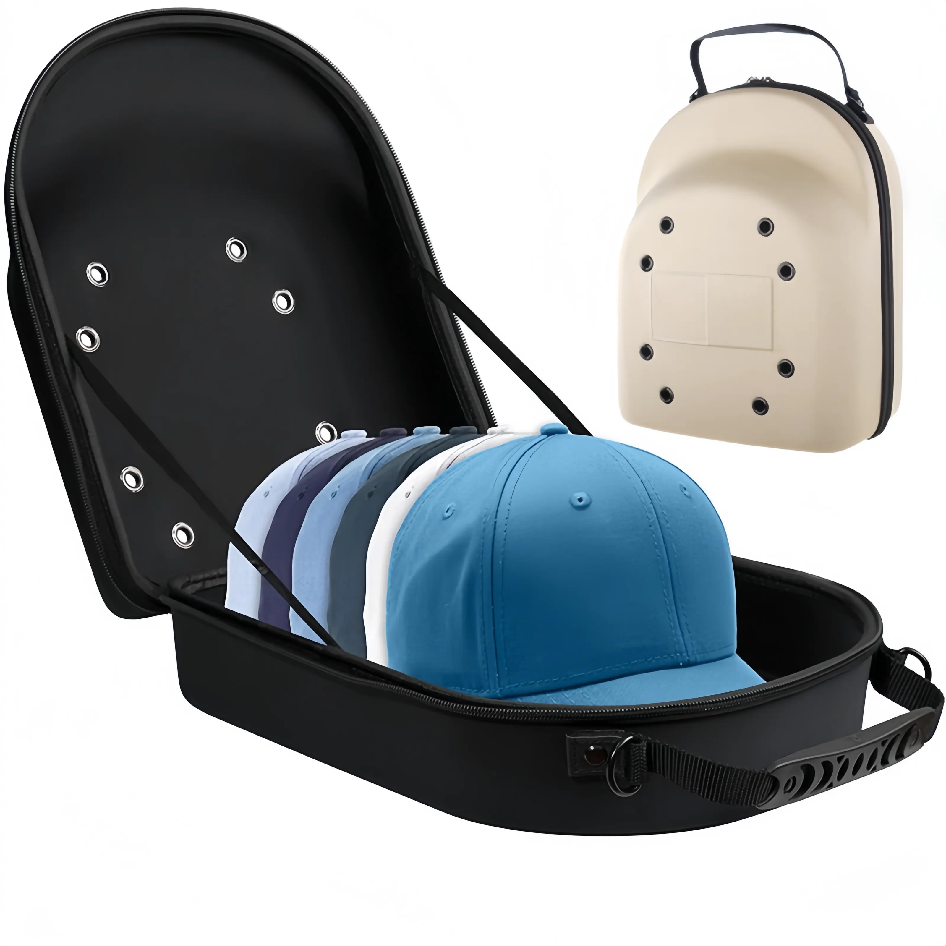 アウトドアアクティビティ用のカスタムプリントファッションスポーツキャップキャリアケース野球帽トラベルバッグ