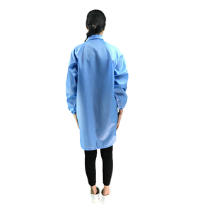 Unisex 5Mm Sọc Polyester <span class=keywords><strong>ESD</strong></span> Smock Chống Tĩnh Điện Phòng Sạch Phòng Thí Nghiệm Áo Làm Việc May Mặc Chống Tĩnh Quần Áo - Product Image 5
