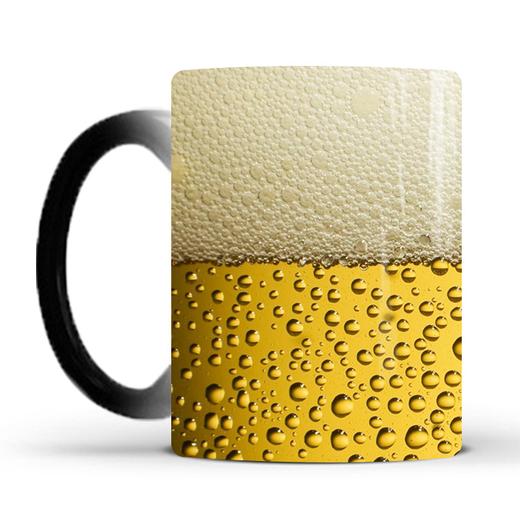 colorful Novelty color-changing ceramic cup