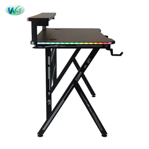 WS4537 Großhandel RGB Gaming <span class=keywords><strong>Desk</strong></span> Elektrischer Gaming Tisch Gaming <span class=keywords><strong>Desk</strong></span> mit Regalen Peg board Gaming <span class=keywords><strong>Desk</strong></span> mit Bücherregal - Product Image 3
