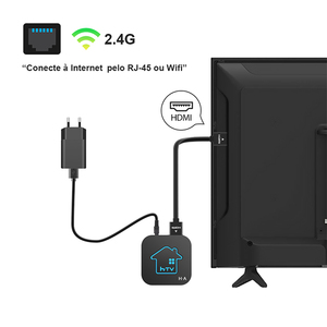H.A akıllı TV kutusu 4K HD 2 + 16GB bellek kablosuz iptv Set Top Box Android akışlı medya oynatıcı - Product Image 5