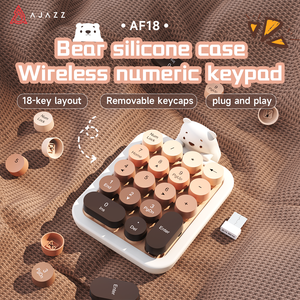 AJAZZ AF18 <span class=keywords><strong>Keyboard</strong></span> <span class=keywords><strong>Mini</strong></span> nirkabel portabel 2.4GHz, papan ketik lembut silikon elastisitas tinggi untuk Windows PC dan Laptop - Product Image 2