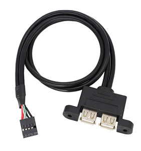 9-pin dişi kablo anakart için çift usb 2.0 a dişi, 0.3m, 0.5m bilgisayar anakartı - Product Image 6