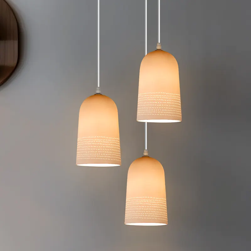 사용자 정의 제조 업체 세라믹 램프 따뜻한 조명 식당 장식 천장 펜던트 조명 샹들리에 매달려 램프