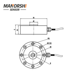 Sensor de fuerza de 6 ejes ajustable Manorshi célula de carga dimensional Sensor de par de seis ejes para robótica - Product Image 5