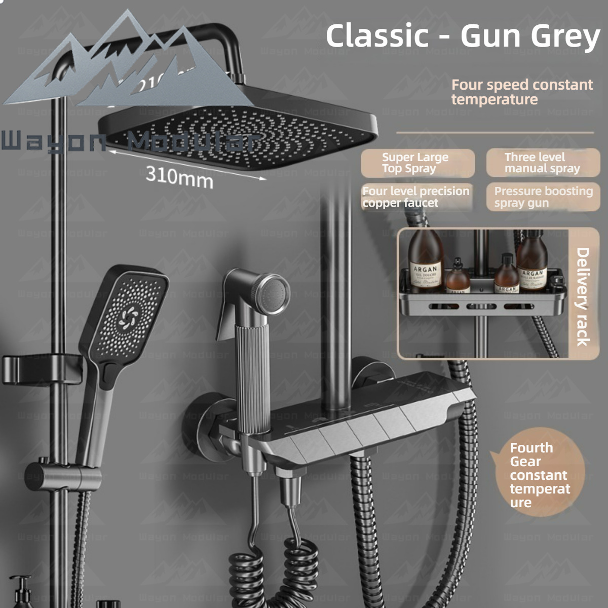 Piano key model gun gray