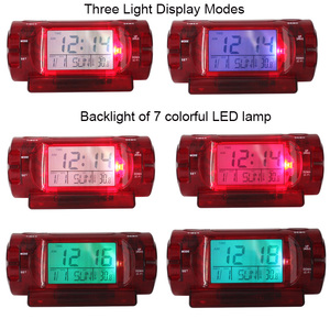 Retro quadrato LCD digitale sveglia parlante orologio da tavolo con retroilluminazione di tipo elettronico di movimento - Product Image 3
