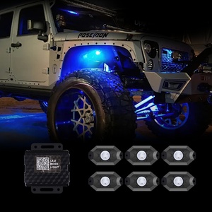 RGB <strong>LED</strong> Rock Lights <strong>Kit</strong> <strong>6</strong> Pods Underglow Multicolor App Control for Truck ATV UTV RZR SUV - Product Image 3