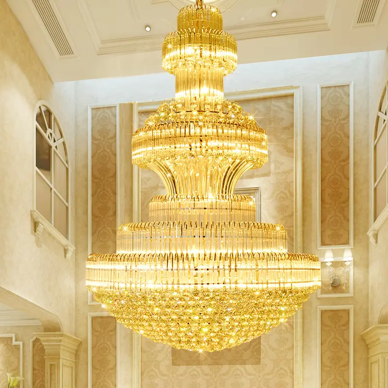 Ceiling light mall crystal lamp hall lights led glass ceiling For wall lamp