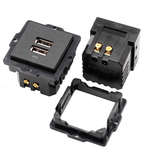 Toma de corriente USB de escritorio doble a presión, tipo de tarjeta integrada, adaptador de carga USB, 2 puertos de nailon para toma de mesa de tira de alimentación - Product Image 6