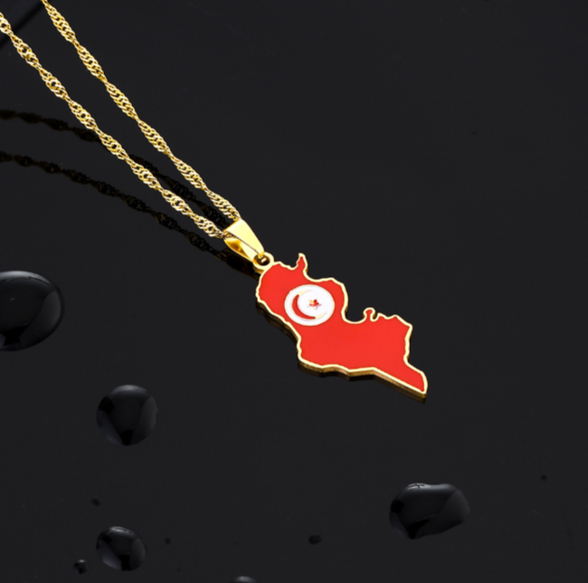 13 Tunisia Map Flag