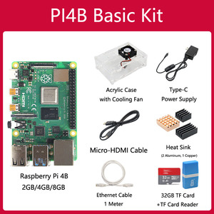 Original Himbeer Pi Modell Pi4 4b 1GB 2GB 4GB 8GB komplette Entwicklungs boards und Kits Himbeer Pi