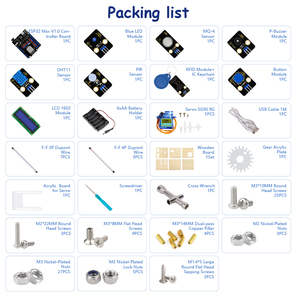 Eacebott, умный дом, начальный Обучающий набор, игрушка «своими руками», программируемый деревянный ESP32 IOT, Wi-Fi, BT, набор электрических цепей для Arduino - Product Image 6