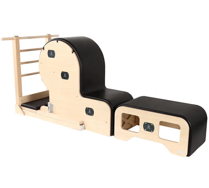 Conjunto de cano de cadeira para pilates, pilates, barril, cadeira, madeira de bordo, ajustável, yoga, pilates, exercício em casa, academia, para alongamento, melhor grau