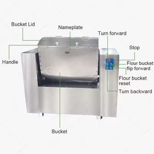 25kg Flour Kneading <strong>60qt</strong> Pizza 100 400 Bread Mixing <strong>Mixer</strong> Horizontal Machine