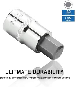 マスター六角ビットソケットセットアレンレンチビットキット、1/2 "3/8" 1/4 "ドライブ、SAE - Product Image 4