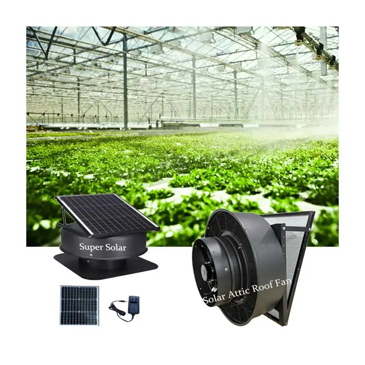 Ventilateur d'extraction de chaleur agricole pour serre à énergie solaire Ventilateur d'extraction mural à pression négative de 48 ''.