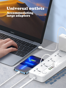 LDNIO SC5415 10 ft Power Strip Surge Protector 5 Outlets 4 <strong>Usb</strong> Port Desktop <strong>Multi</strong> <strong>Functional</strong> 5 Way Universal Smart Power <strong>Socket</strong>