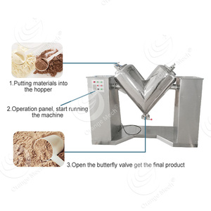 ORME masaüstü vakum V koni Blender Lab 25kg kuru peyniraltı suyu tozu karıştırma makinesi Mini baharat v-tipi mikser - Product Image 5