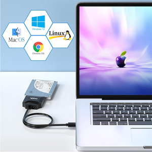 跨境SATA到USB 3.0适配器，带12V2A电源5g速度传输硬盘驱动器电缆，用于2.5 3.5英寸HDD SSD - Product Image 4