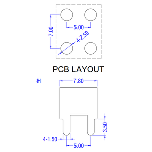 Circuito 5,0x7,0mm Placa Bloque de terminales 50A Junta de cobre Base de terminal M3.5 Hardware Conector de enchufe fijo - Product Image 3
