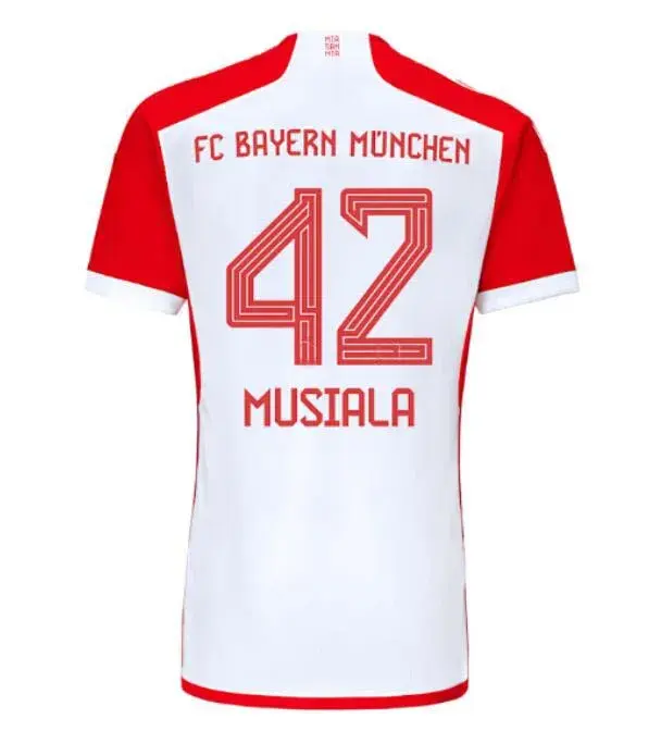 Fußballtrikots 23 24 GRAVENBERCH SANE DE LIGTE MULLER DAVIES KIMMICH Fußball-TOP-T-Shirts Herren Kinder-Kit COMAN 2023 2024 Form