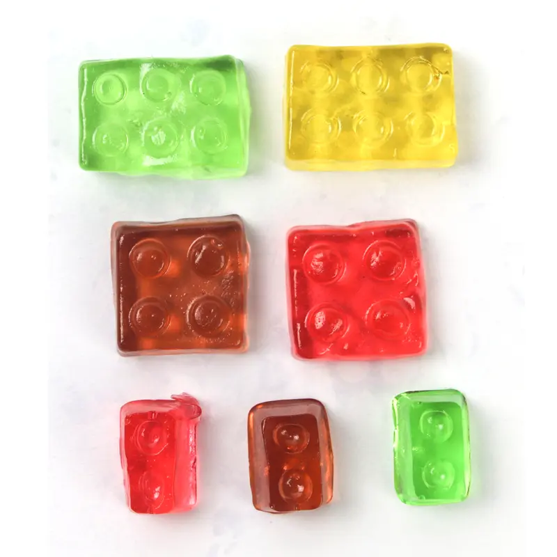 Urso pequeno gomoso Em Forma De Blocos De Construção Gummy Encaixotado doce Brinquedo Doces Engraçado Interessante