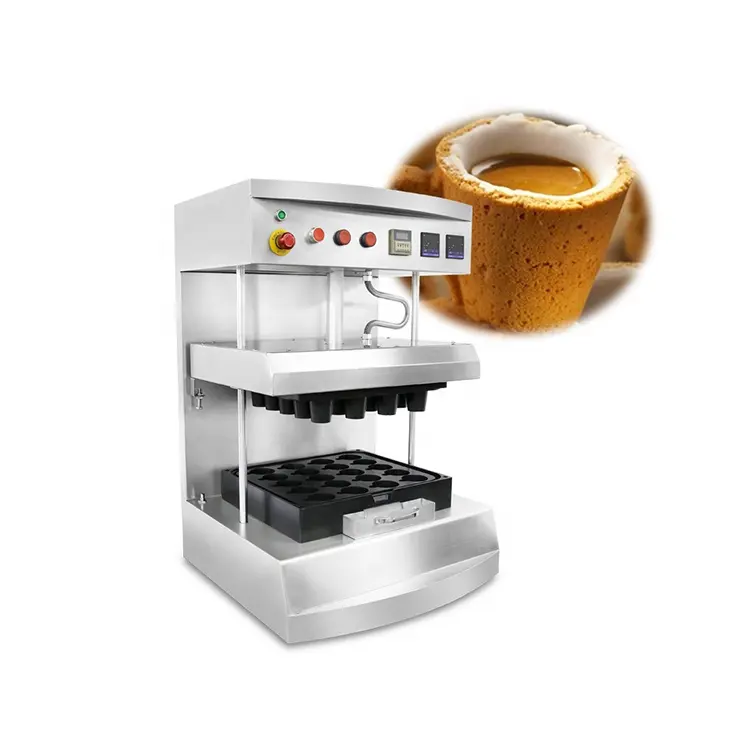 Muffin de cono de helado automático que hace galletas comestibles taza de café pastel tartaleta eggtart Shell waffle Maker machine