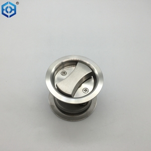 Silver Round Privacy Sliding Pocket Door <strong>Lock</strong> <strong>with</strong> Color <strong>Coded</strong> Indicator Function - Product Image 4
