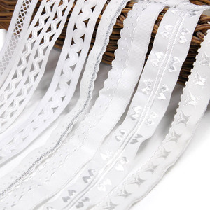 Bán Buôn Có Thể Điều Chỉnh Mỏng Trắng Dây Thắt Lưng Ban Nhạc Đàn Hồi Jacquard Ren Băng Đàn Hồi Cho Áo Ngực Dây Đeo Đồ Lót Đồ Bơi Quần Áo Cắt - Product Image 1