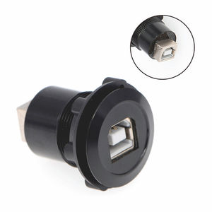 USB 2.0母B至母B金属圆孔安装面板USB插座/连接器